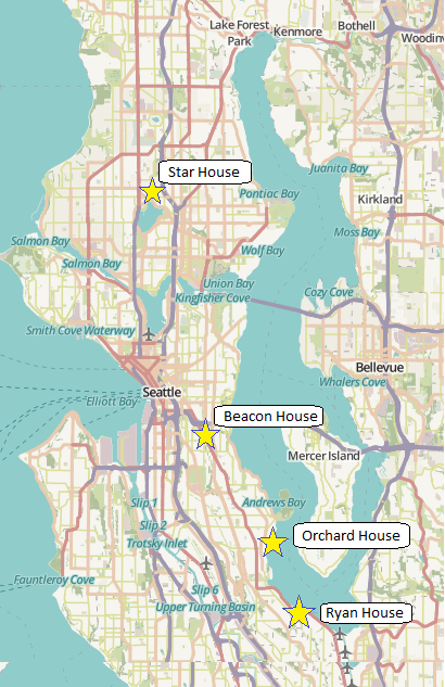 2017 map of Star Community houses